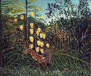 Struggle between Tiger and Bull Henri Rousseau